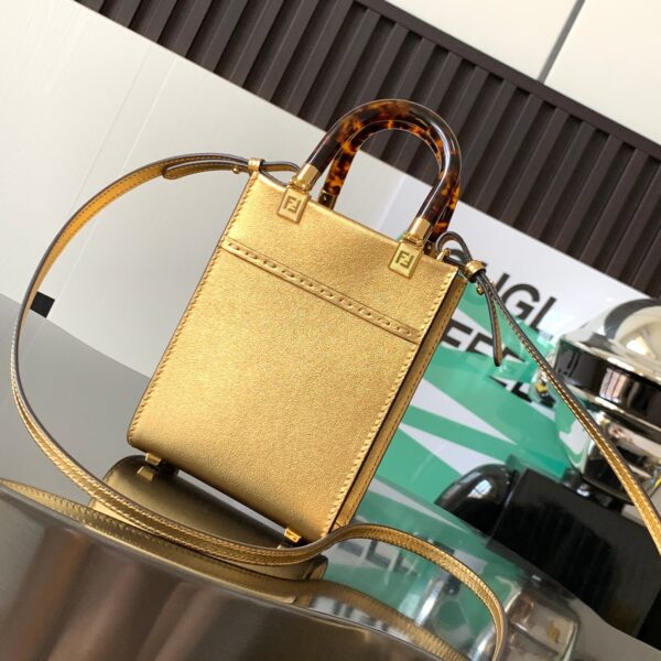 Fendi Mini Sunshine Bag - Gold - Image 4