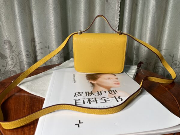 Hermes Kang Kangjia’s Mini Handbag – Yellow (Golden Buckle) - Image 5