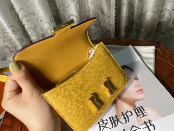 Hermes Kang Kangjia’s Mini Handbag – Yellow (Golden Buckle) - Image 4