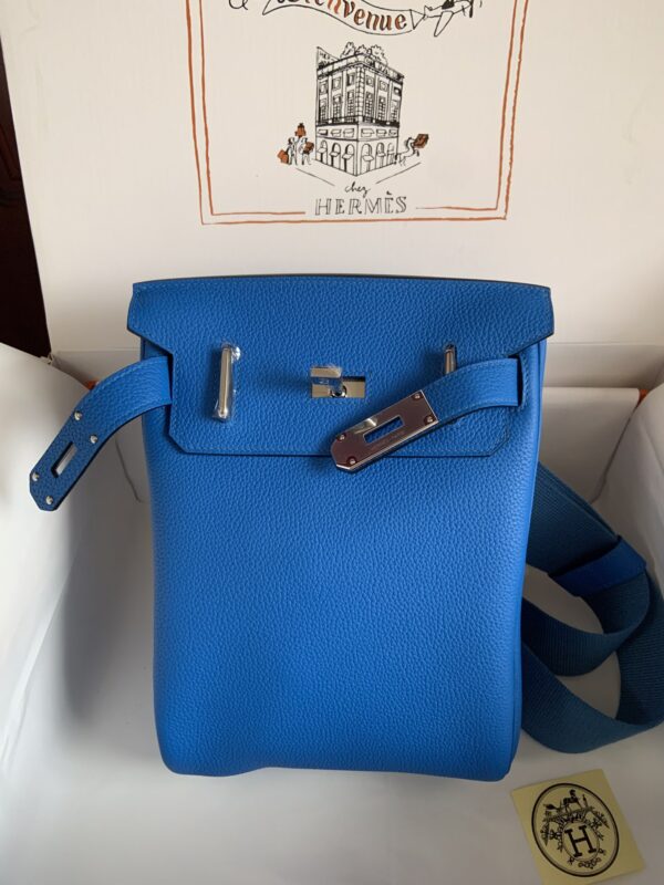 Hermes HAC A DOS Handbag – Blue - Image 4