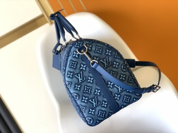 Louis Vuitton Keepall Bandoulière 50 Travel Bag - Blue - Image 5