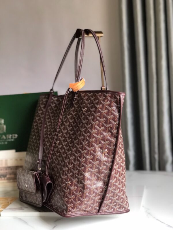 Goyard XLarge Reversible Anjou Double-Sided Tote Bag – Wine Red - Image 4