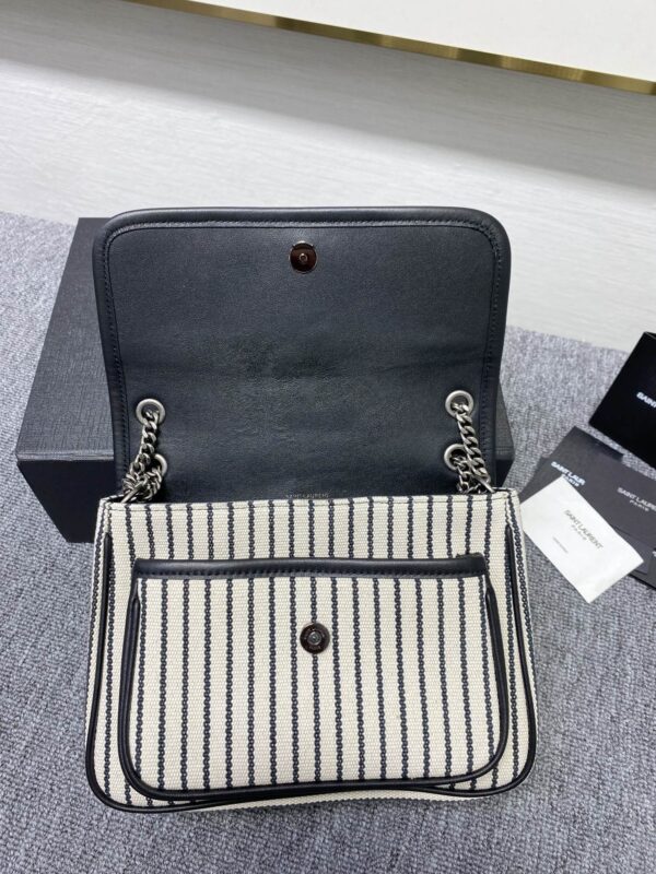 YSL Linen Stripes Medium Handbag - Image 3