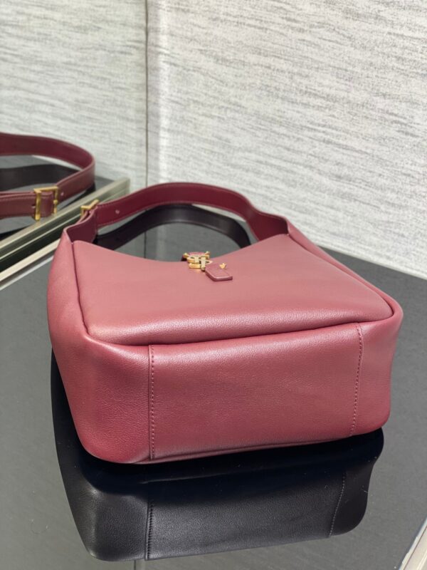 YSL Autumn And Winter Simple Handbag - Maroon - Image 5