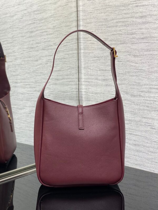 YSL Autumn And Winter Simple Handbag - Maroon - Image 3