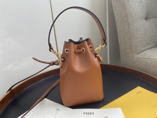 Fendi Mon Tresor Small Bucket Bag - Brown - Image 4