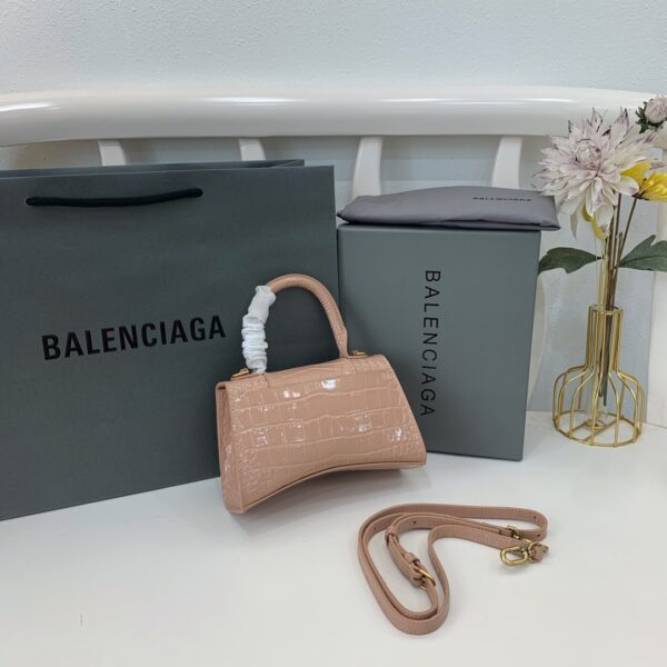 Balenciaga Crocodile Small Hourglass Bag - Cramel - Image 2