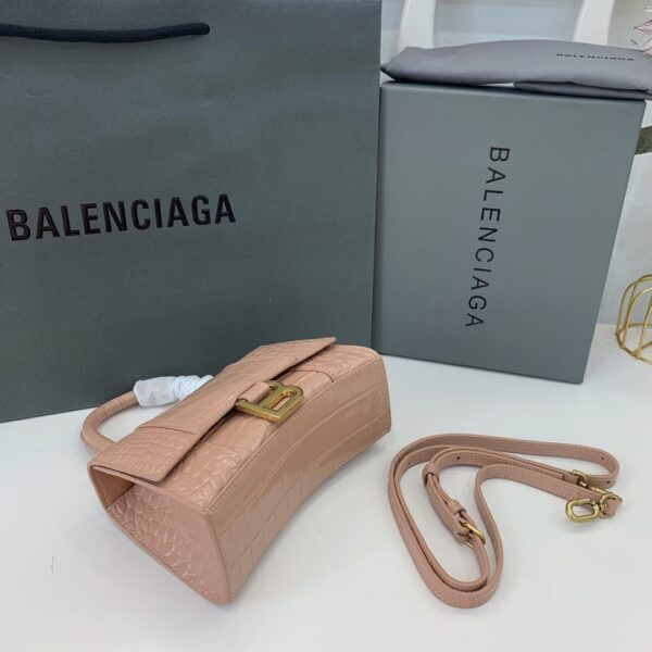 Balenciaga Crocodile Small Hourglass Bag - Cramel - Image 4