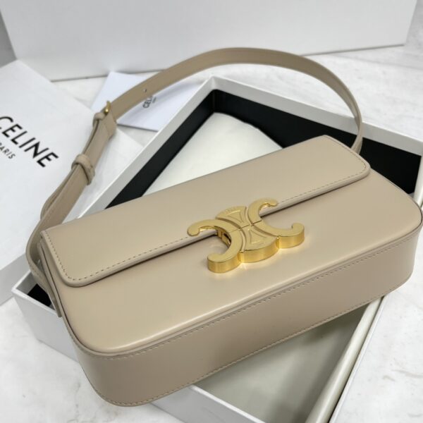 Celine Triomphe Shiny Cow Leather Shoulder Bag - Skin - Image 3