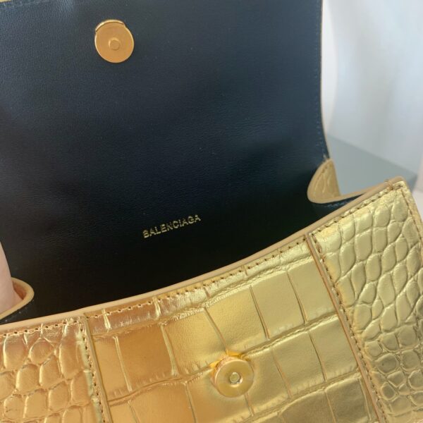 Balenciaga Crocodile Small Hourglass Bag - Gold - Image 5