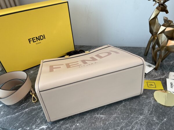 Fendi Sunshine Small Tote Bag - Nude Powder - Image 3