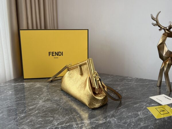 Fendi First Small Handbag - Golden - Image 5