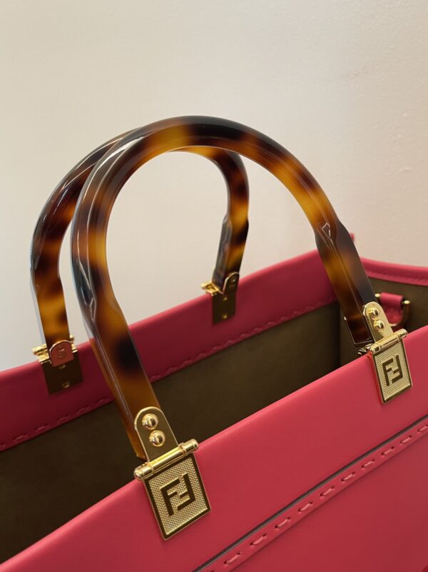 Fendi Sunshine Small Tote Bag - Red - Image 4