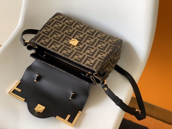 Fendi and Versace Joint Handbag - Black - Image 3