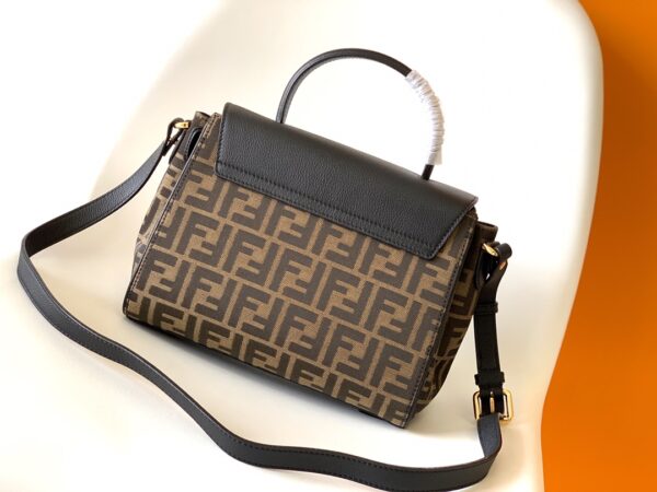 Fendi and Versace Joint Handbag - Black - Image 5