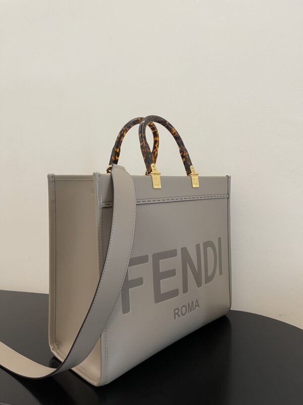 Fendi Sunshine Small Tote Bag - Khaki - Image 5