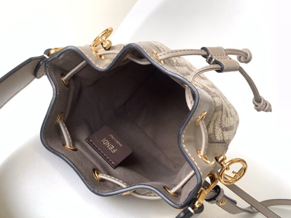 Fendi Mon Tresor Mini Bucket Bag - Gray - Image 2