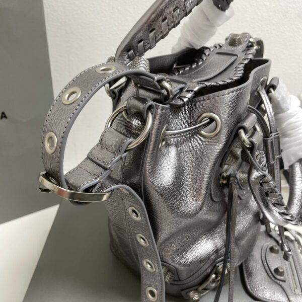 Balenciaga Le Cagole Large Bucket Bag - Gray - Image 4