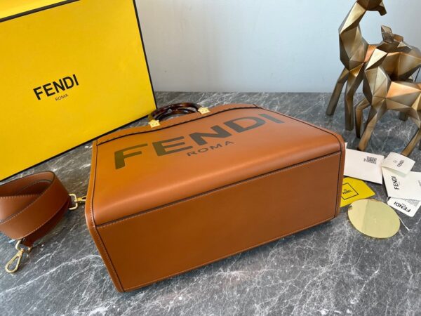 Fendi Sunshine Small Tote Bag - Brown - Image 2