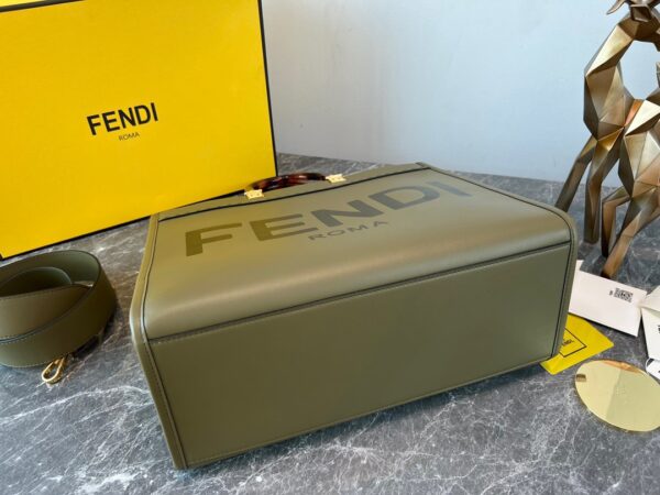 Fendi Sunshine Small Tote Bag - Green - Image 2