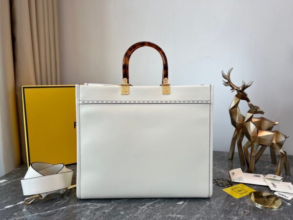 Fendi Sunshine Small Tote Bag - White - Image 4