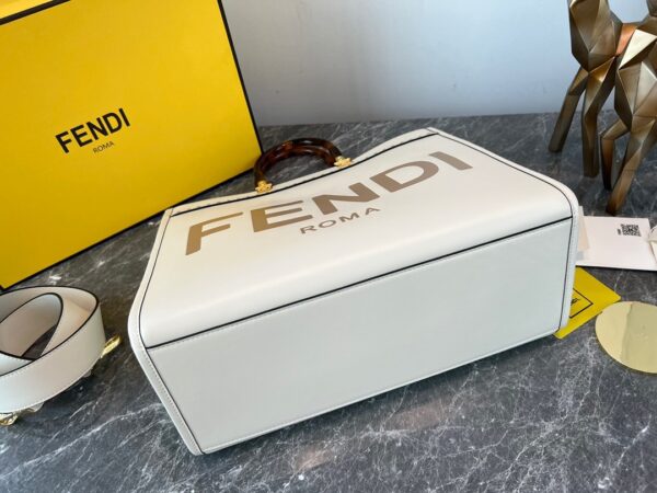 Fendi Sunshine Small Tote Bag - White - Image 2