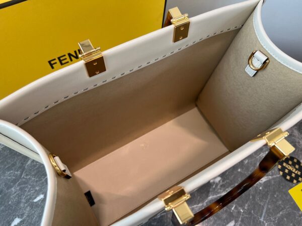 Fendi Sunshine Small Tote Bag - White - Image 3