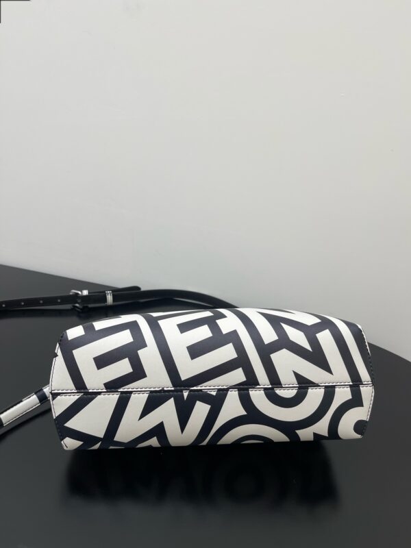 Fendi First Midi Small Handbag - Black/White - Image 2