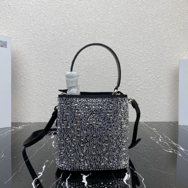 Prada Baby's Breath Bucket Bag - Silver - Image 5