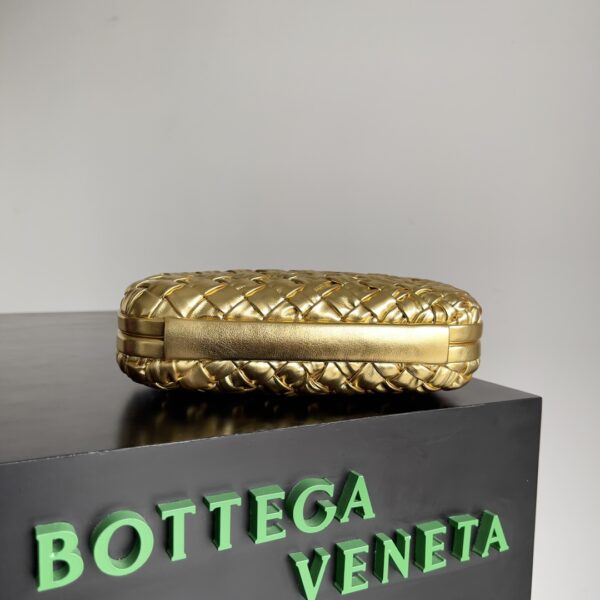 Bottega Veneta Knot Classic Dinner Clutch - Gold - Image 4