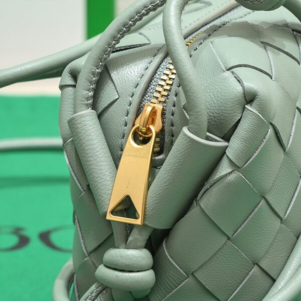 Bottega Veneta Woven Mini Round Square Bag - Light Green - Image 2