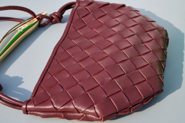 Bottega Veneta Women Intrecciato Bag - Maroon - Image 4