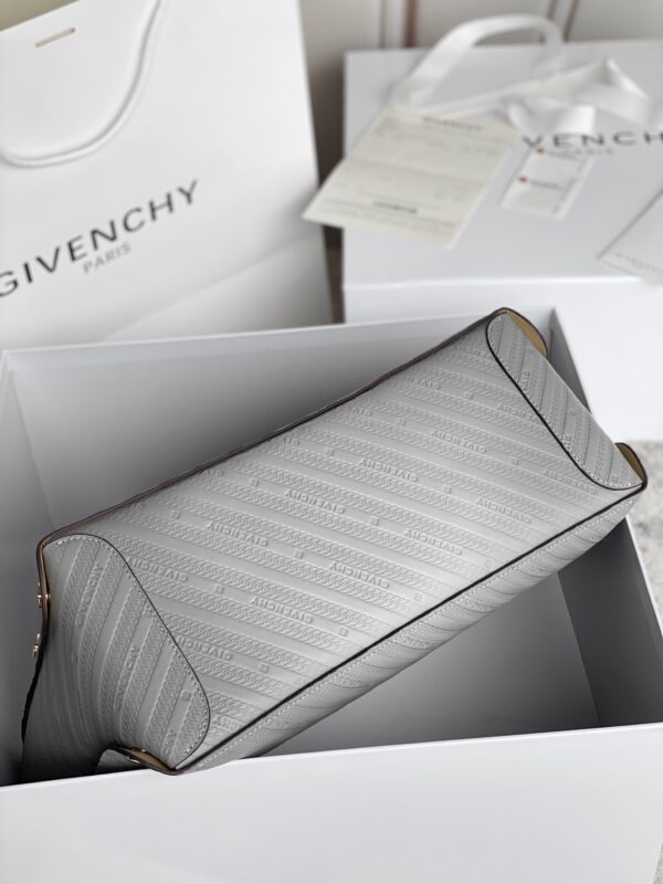 Givenchy Bond Embossed Calf Tote Bag - Gray - Image 3