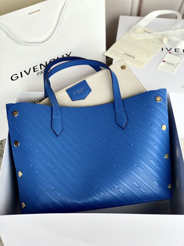 Givenchy Bond Embossed Calf Tote Bag - Royal Blue - Image 5