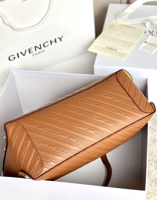 Givenchy Bond Embossed Calf Tote Bag - Brown - Image 4