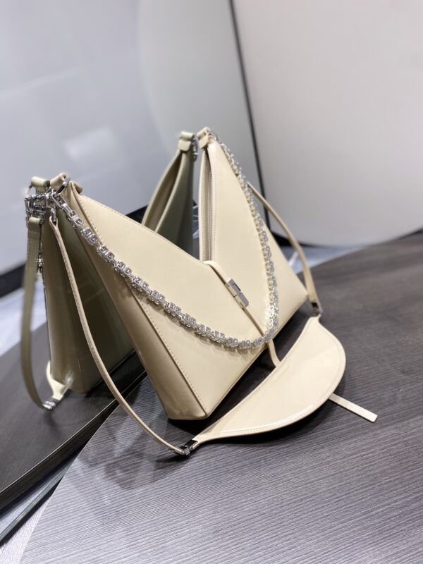 Givenchy Cut-out Chain Small Handbag - Cream - Image 5