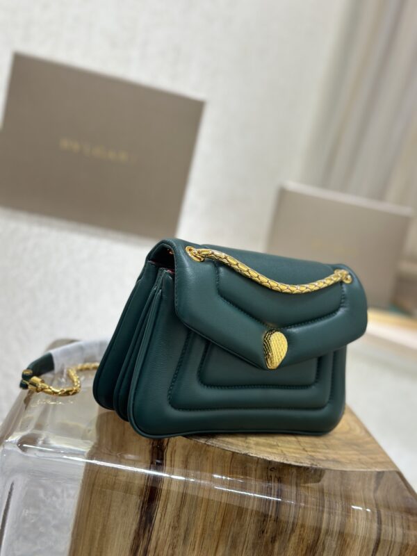 Bulgari Serpenti Reverse Small Shoulder Bag - Green - Image 4