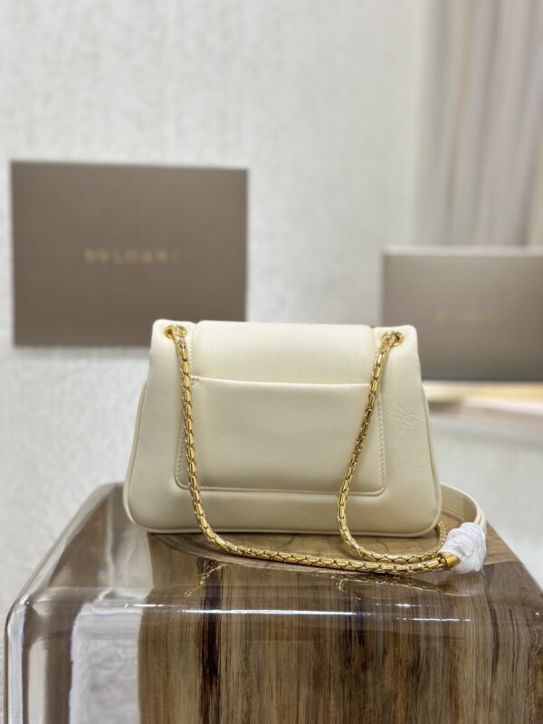 Bulgari Serpenti Reverse Small Shoulder Bag - Off White - Image 4