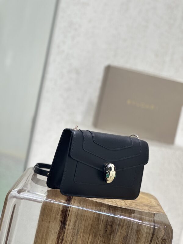 Bulgari Serpenti Forever Shoulder Bag - Black - Image 5