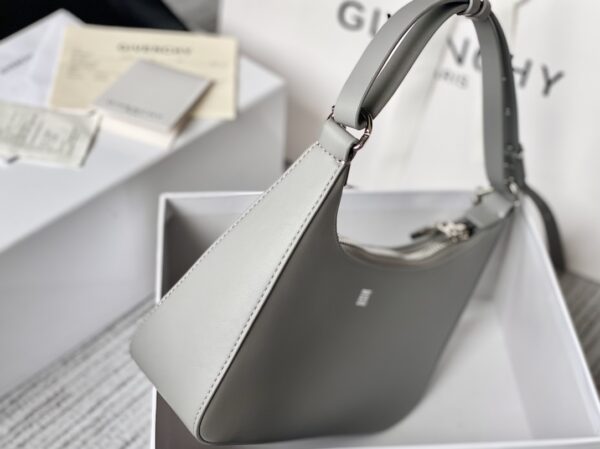 Givenchy Moon Cut Small Armpit Bag - Light Gray - Image 4