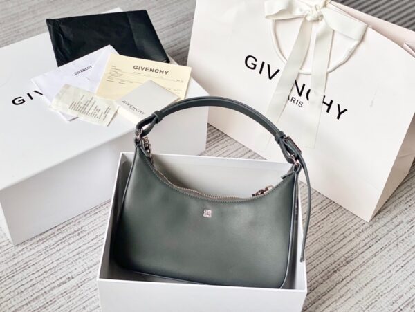 Givenchy Moon Cut Small Armpit Bag - Dark Gray - Image 2