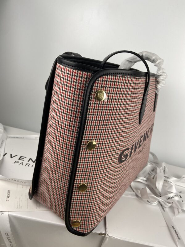 Givenchy G Family Bond Houndstooth Tote Bag - Red - Image 3