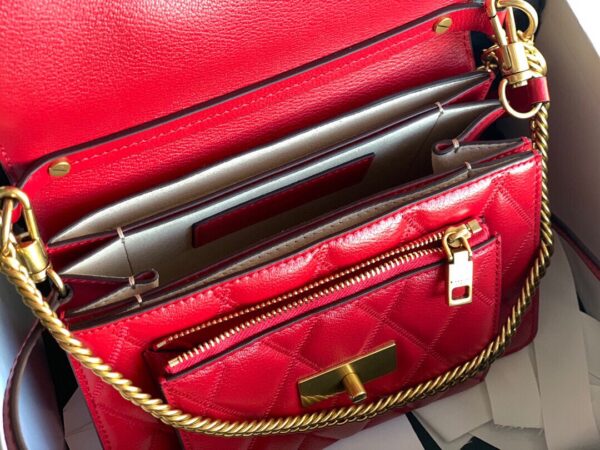 Givenchy Gv3 Diamond Series Small Handbag - Red - Image 3