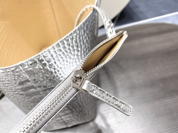 Givenchy Crocodile Pattern Tote Bag - Silver - Image 2