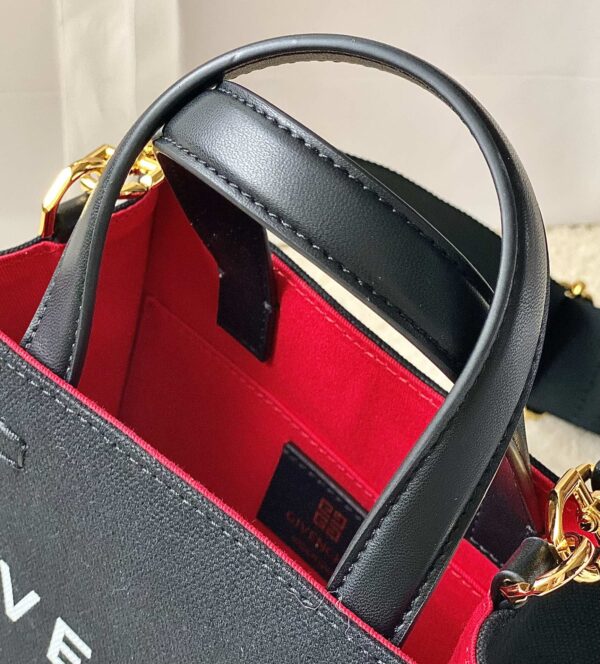 Givenchy Mini G Canvas Small Tote Bag - Black - Image 2