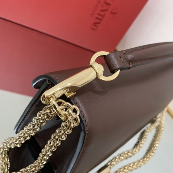 Valentino New Loco Baguette Handbag - Maroon - Image 4