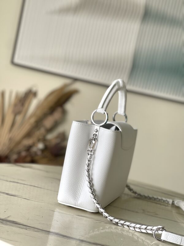 Louis Vuitton Capucines Small Handbag - White - Image 4