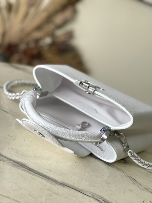 Louis Vuitton Capucines Small Handbag - White - Image 3